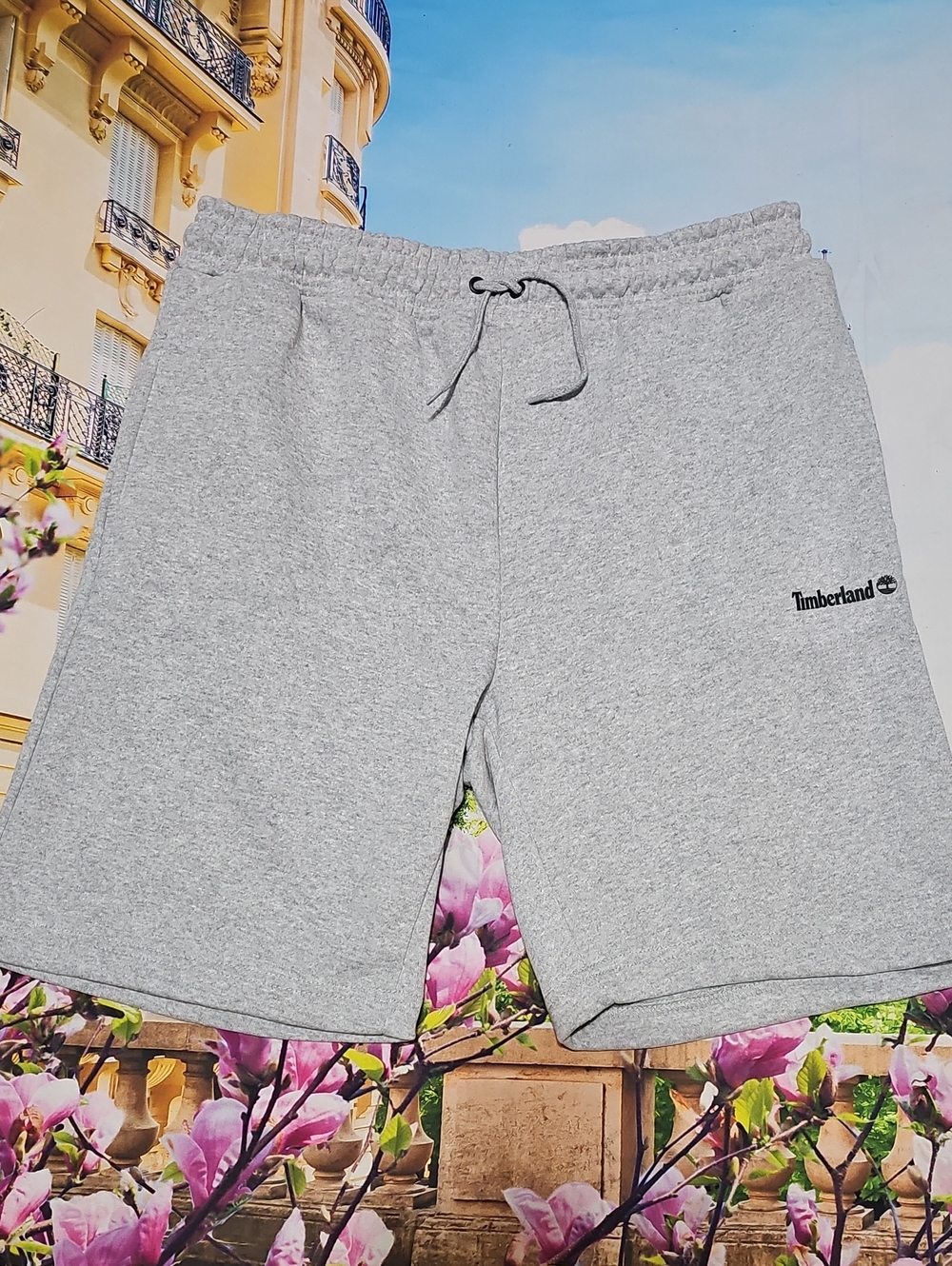 Timberland Light Gray Heather Athletic Drawstring Shorts XXL New